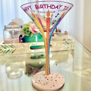 Happy Birthday Martini Glass